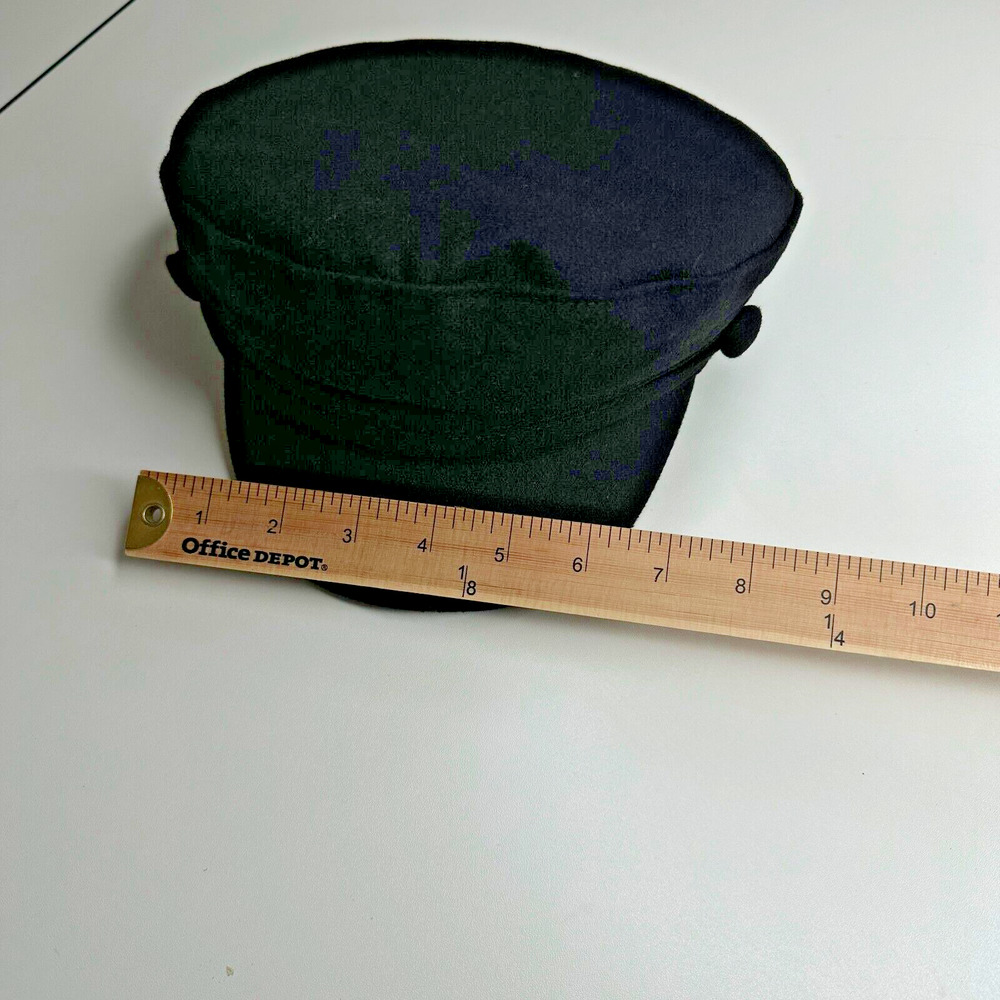 Black Suede Style Newsboy Baker Cap Structured Curve Brim Side Button XS S - Picture 9 of 12